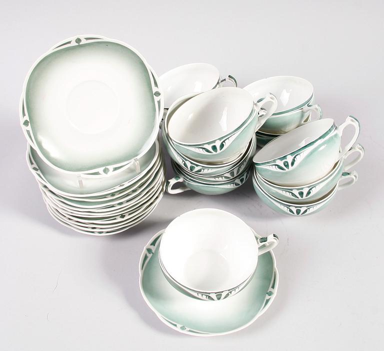 TEKOPPAR MED FAT, 12 st, porslin, Rosenthal.