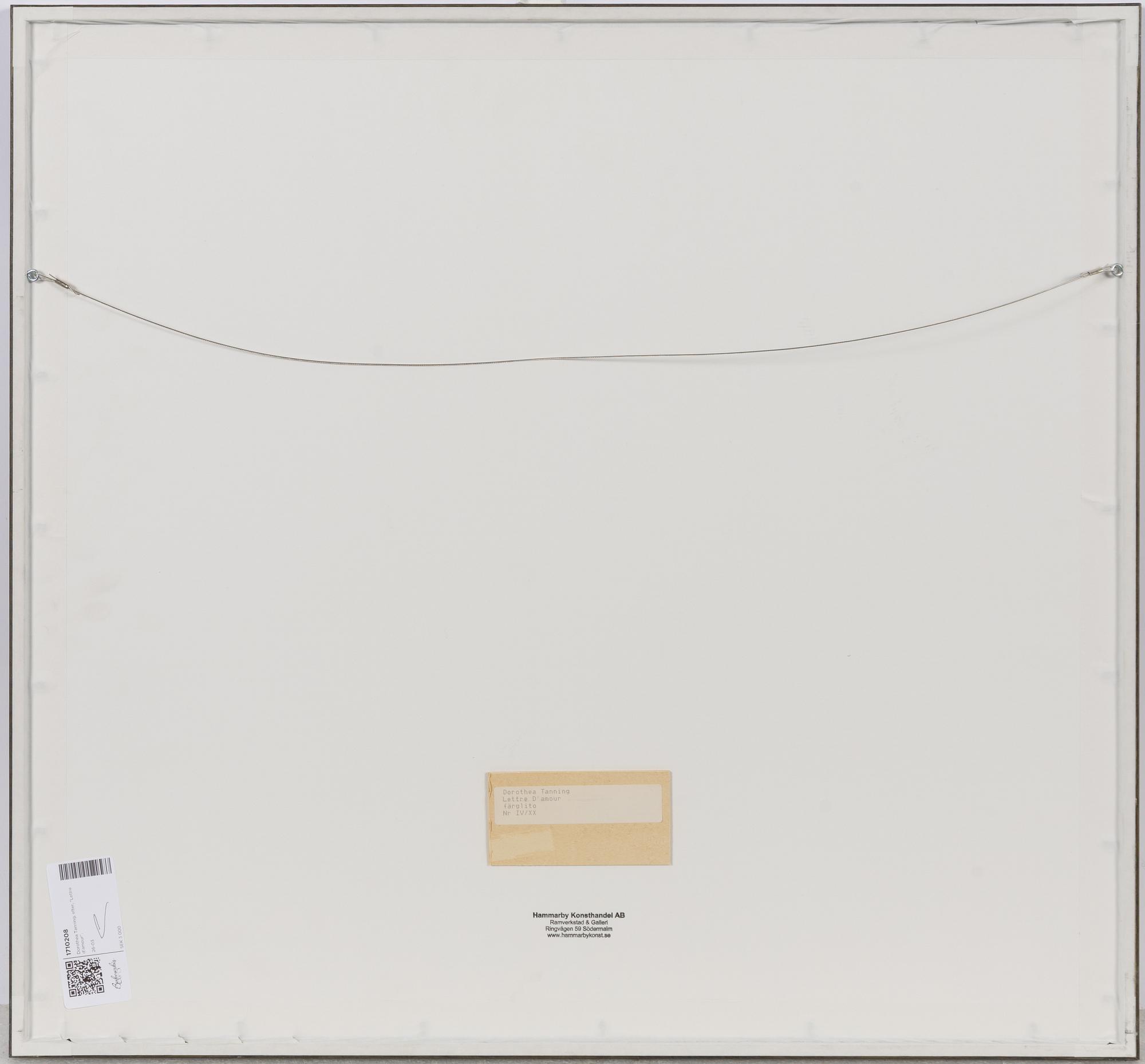 Dorothea Tanning, after, "Lettre d'amour".