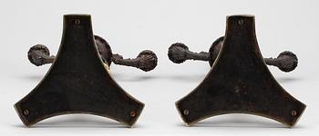 KANDELABRAR, ett par, senempire, 1800-tal.