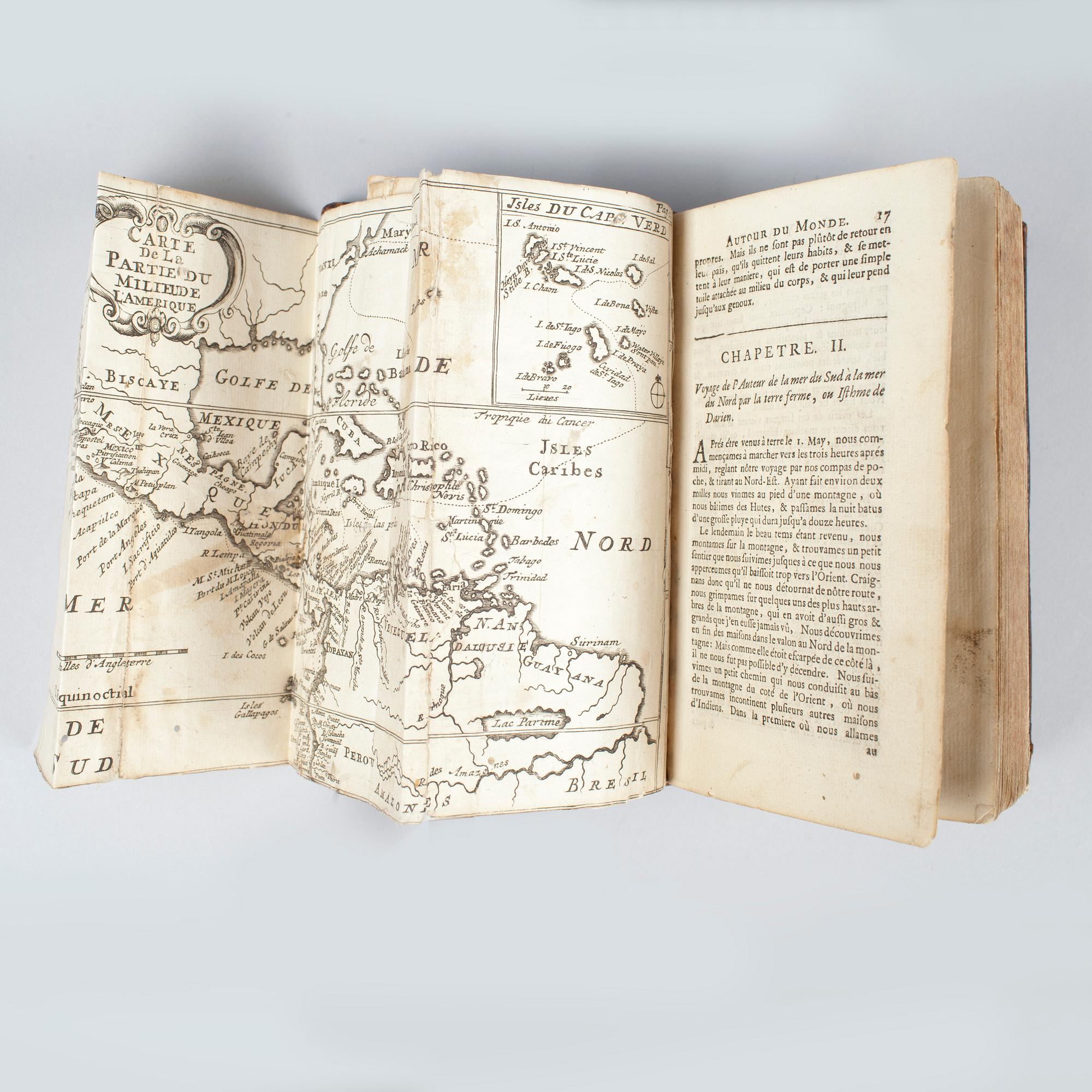 BOK, "Nouveau Voyage autour du Monde", I-II, av Guillaume Dampier, Amsterdam 1698.