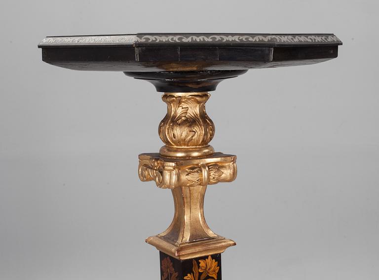 A pair of French Baroque circa 1700 candle stands.