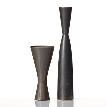 Carl-Harry Stålhane, a set of 11 stoneware vases, Rörstrand, Sweden 1950-60s.