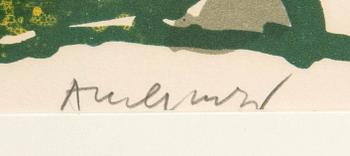 Pierre Alechinsky, "3 litografier till Louisiania" med mapp.