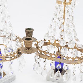 Table lamps three pieces 20th century.