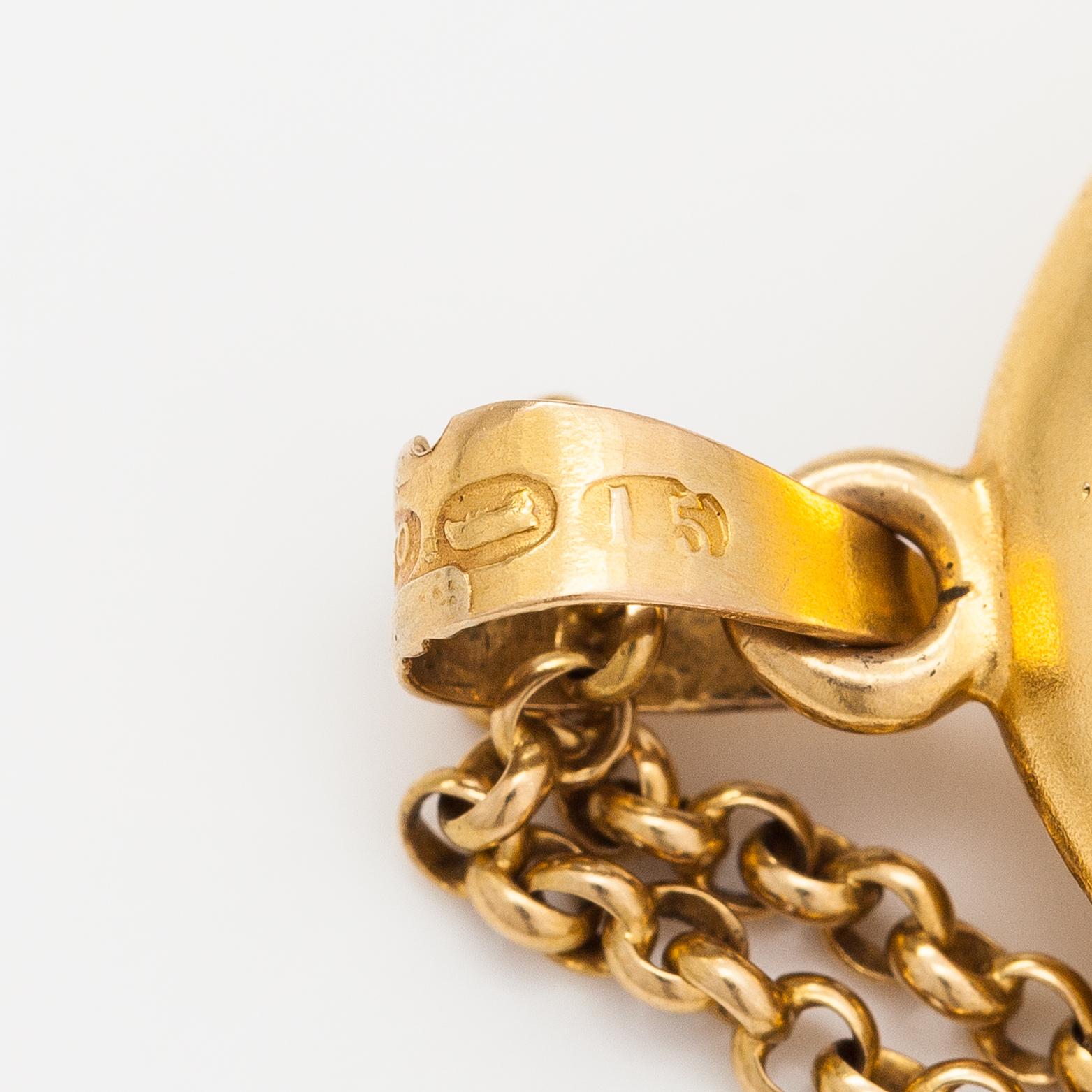 Halsband med medaljong, 18K guld.