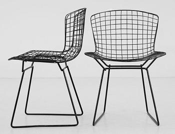 STOLAR, ett par, "Sidechair", design Harry Bertoia, 1960-tal.