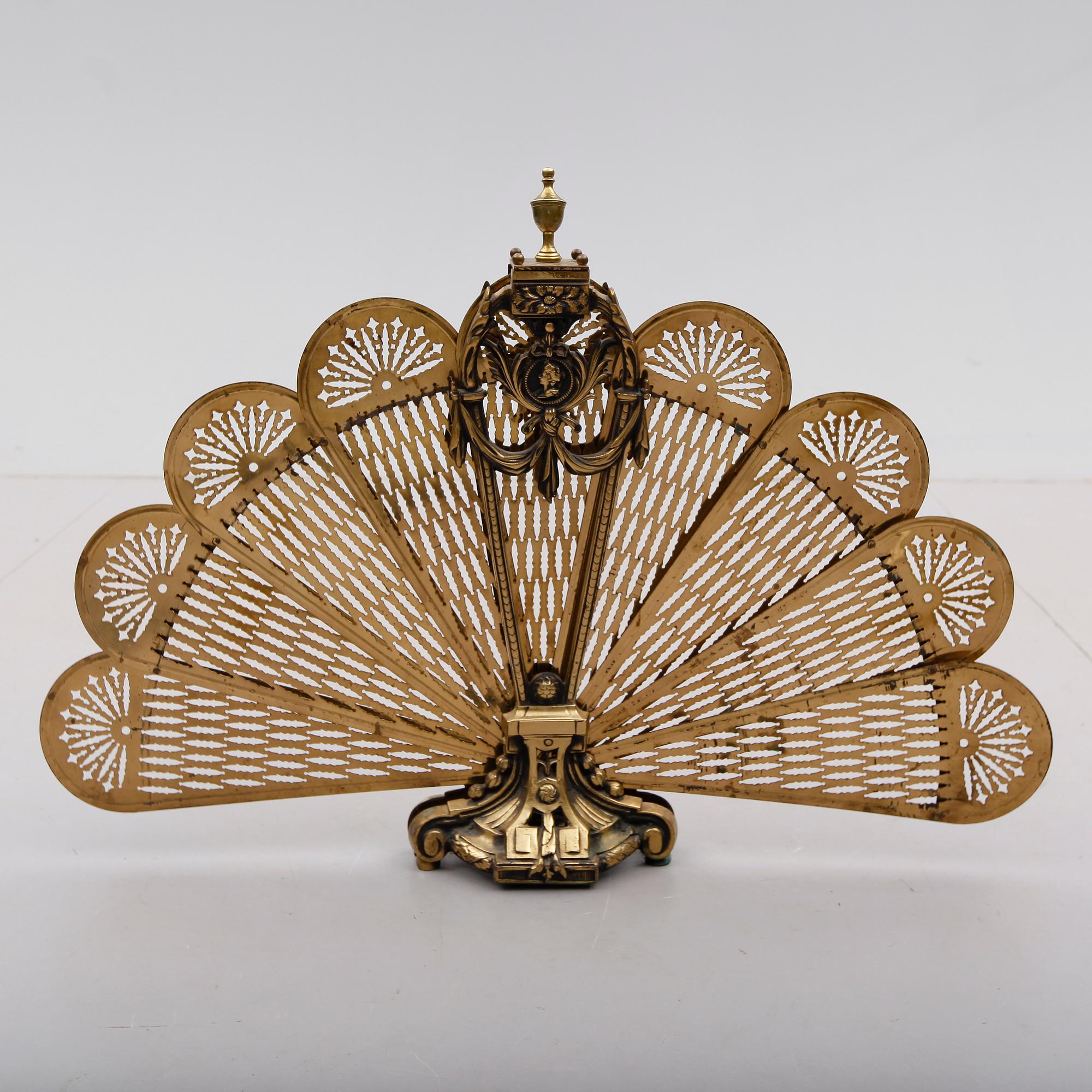 BRASSKYDD, mässing, Louis XVI-stil, 1800-tal.