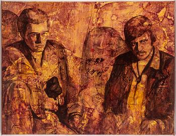 ULF NORDSTRÖM, oil /mixed media on canvas, signerad and dated 1989 verso.