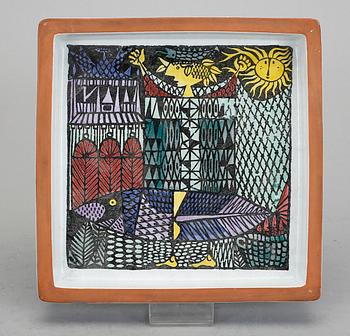 VASER, 2 st, och FAT, "Karneval", Stig Lindberg, Gustavsberg studio, fajans. I produktion 1958-1962.
