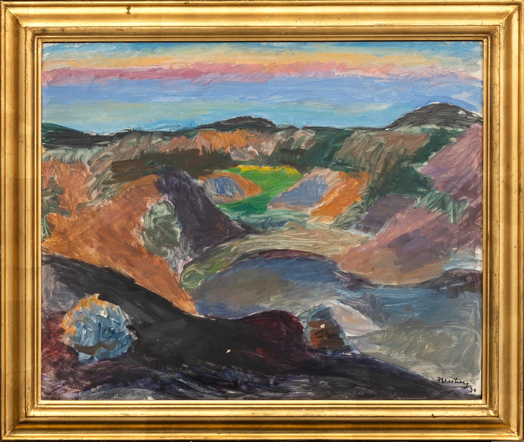 JEAN HEIBERG, oil on panel signed.