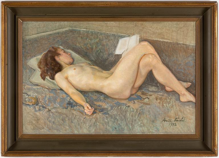 Antti Favén, oil on canvas/paper-panel, signed and dated 1942.