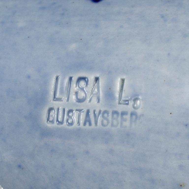LISA LARSON, ljusstake, "Adventsgris", stengods, ur serien "Matilda", Gustavsberg.