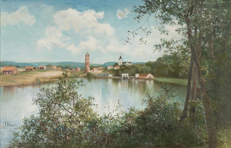 Josefina Holmlund, olja på duk, signerad.