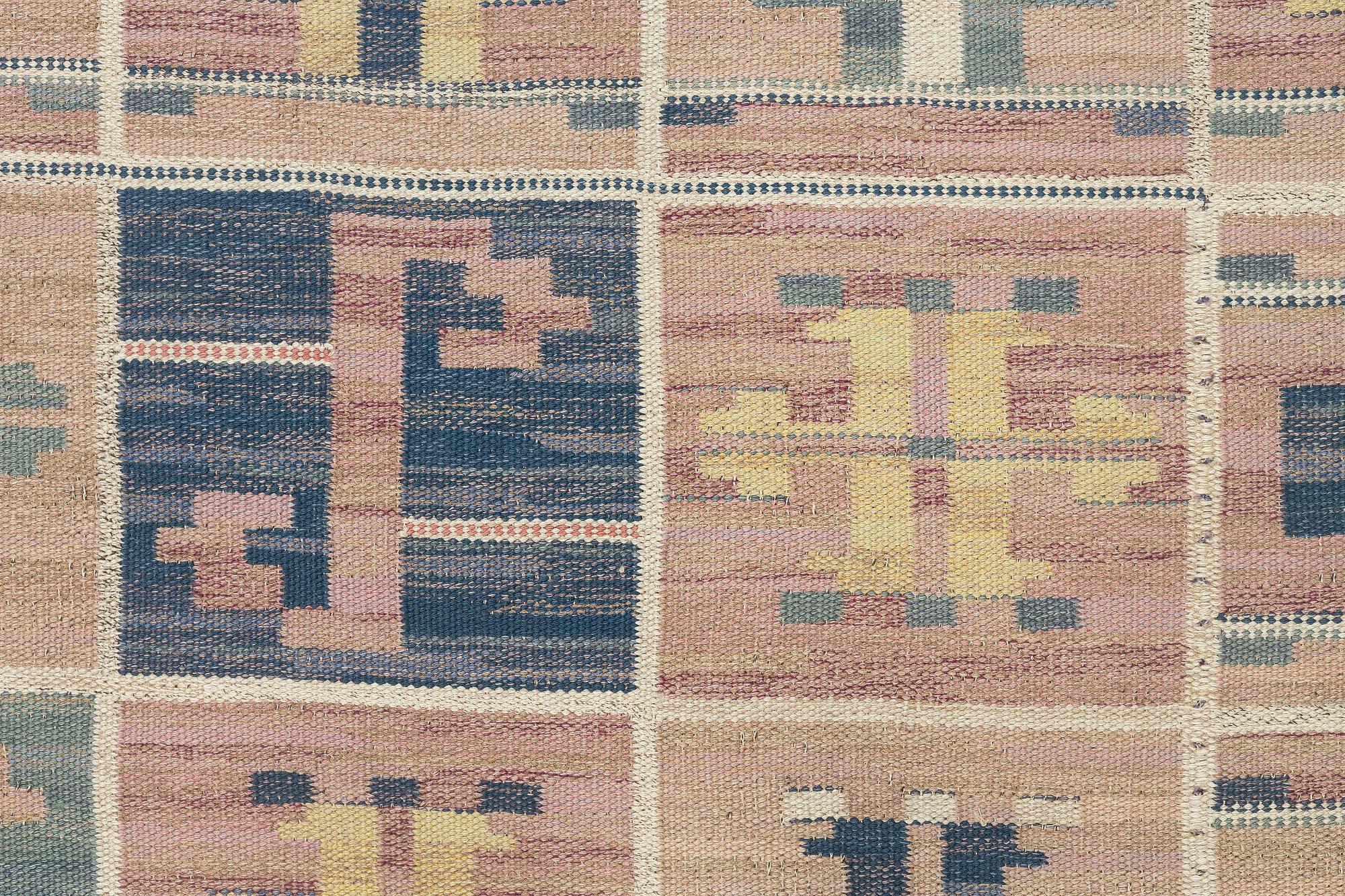 Märta Måås-Fjetterström, a carpet, 'Ulriksdal', flat weave, c. 290 x 250 cm, signed MMF.