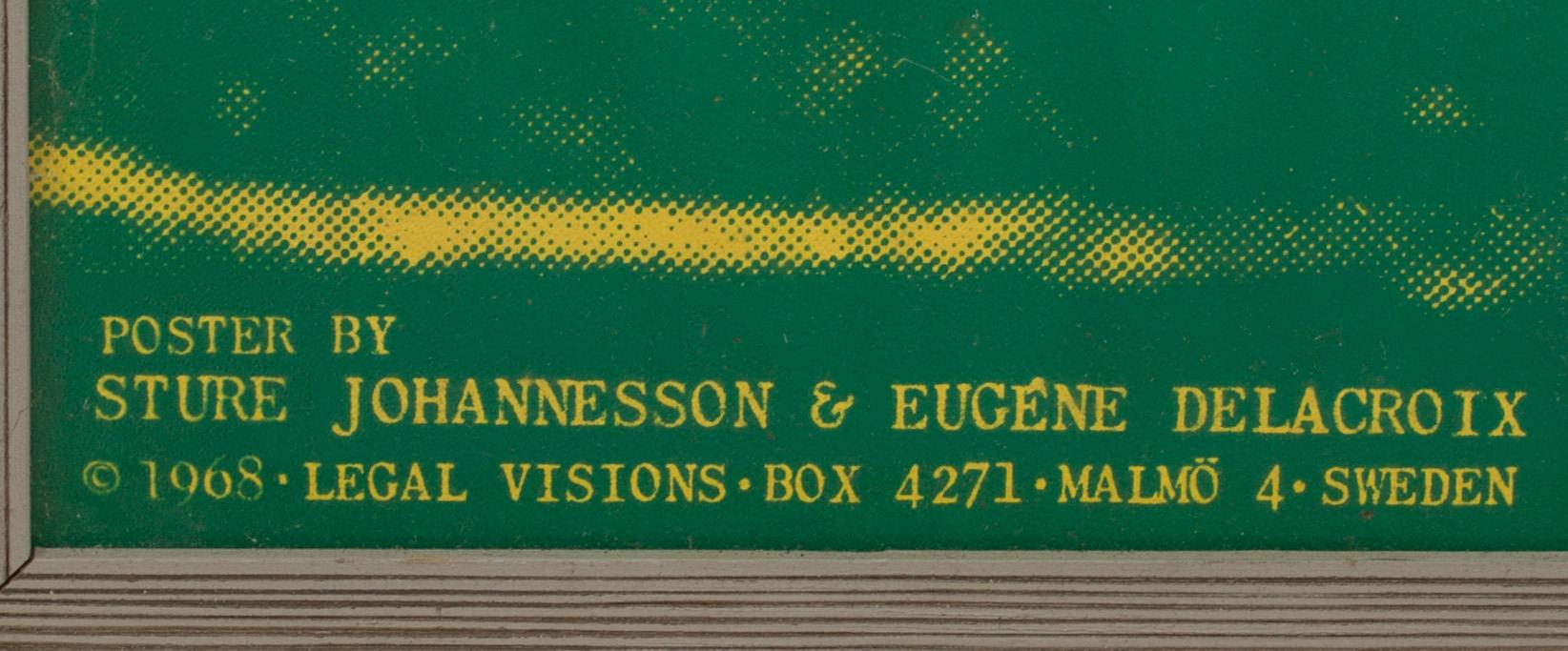 AFFISCH, färgserigrafi. Sture Johannesson, 1968.