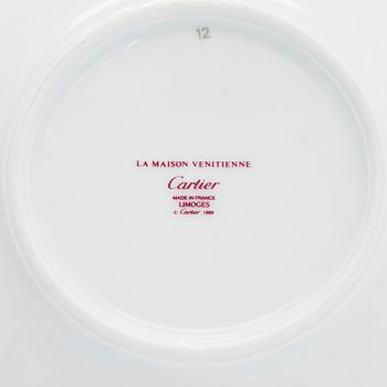 Cartier, An 11-piece tea service set 'La Maison Venitienne' Limoges, France 1989.