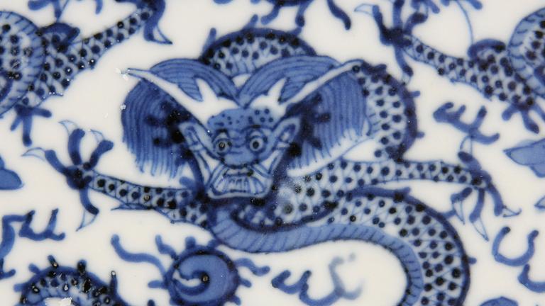 PARTI PORSLIN, 3 delar, Kina, troligen sen Qing, 18/1900-tal.