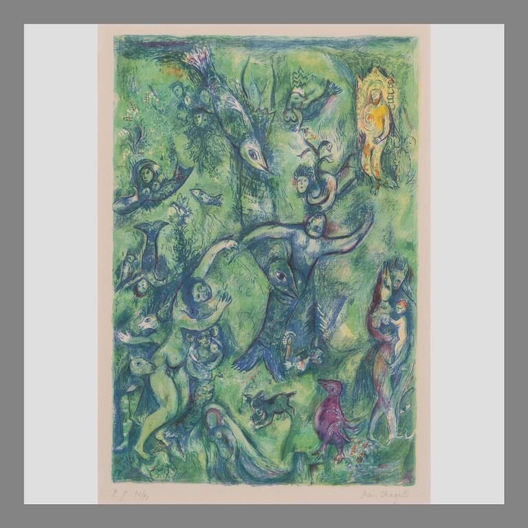 MARC CHAGALL, PL. 9, "ABDULLAH DISCOVERED BEFORE HIM...".