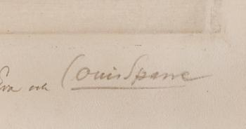 LOUIS SPARRE, etsning, signerad.