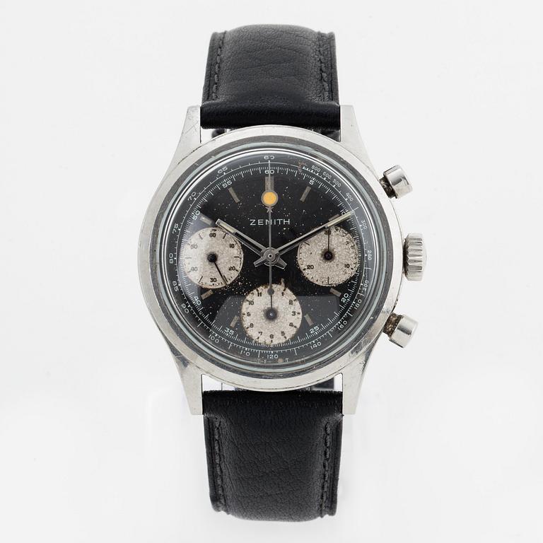 ZENITH, chronograph, wristwatch, 38 mm.