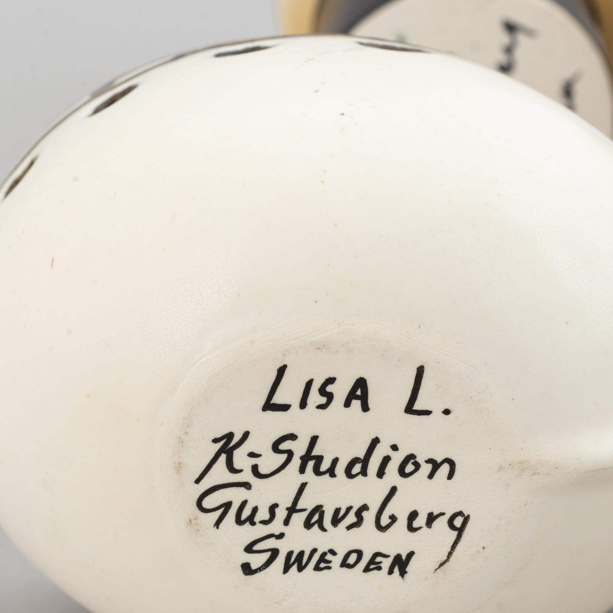 Lisa Larson, four stoneware figurines, K-Studion, Gustavsberg.