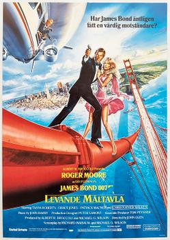 Film poster James Bond "A View to a Kill" 1985.