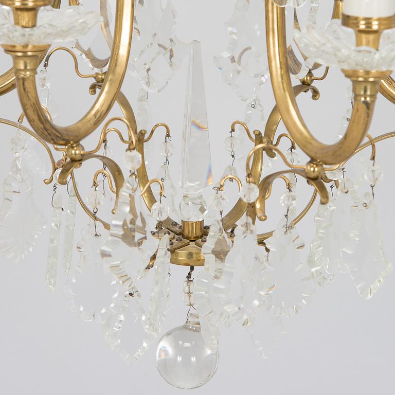 Paavo Tynell, kattokruunu/kristallikruunu, malli 1465/6, Taito 1900-luvun puoliväli.