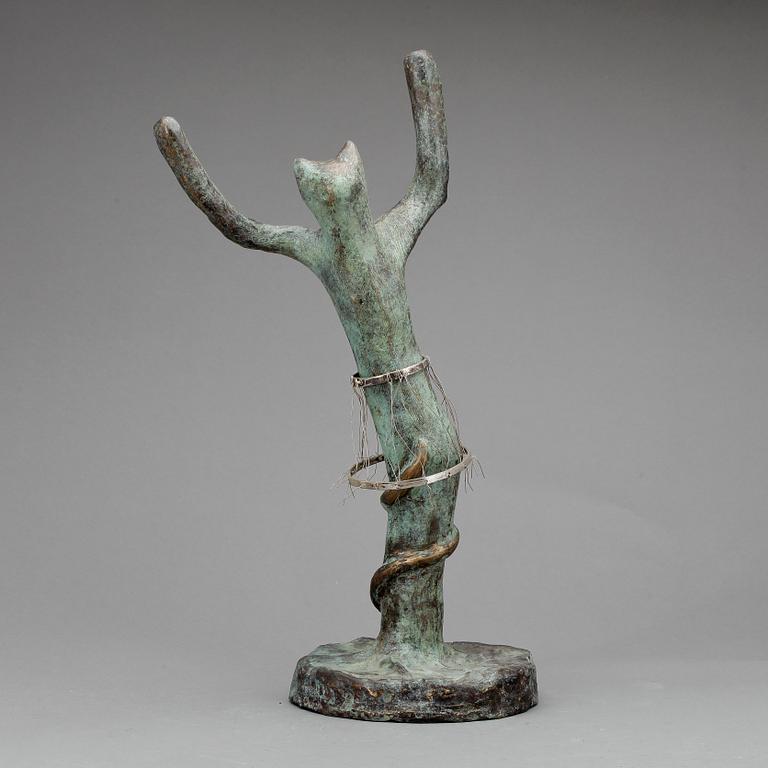 CECILIA B GRÖNING, brons och silver, signerad Cecilia B Gröning.