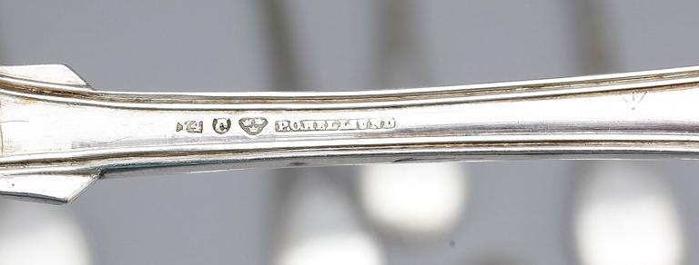 PARTI SKEDAR, 39 delar, silver, bla O Westberg, Skövde,  1800/1900-tal. Ca 1260 g.