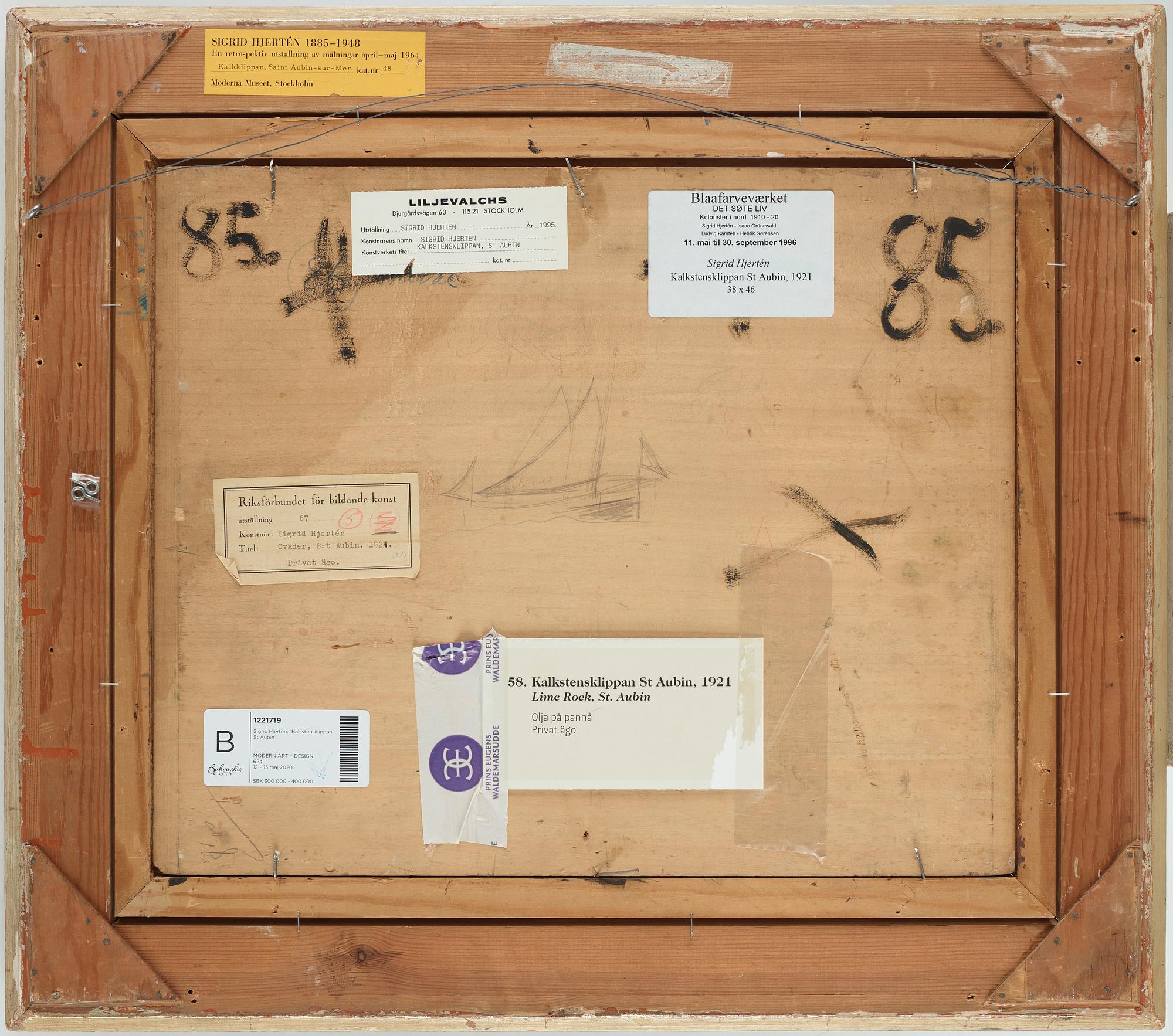 Sigrid Hjertén, "Kalkstensklippan, St Aubin".