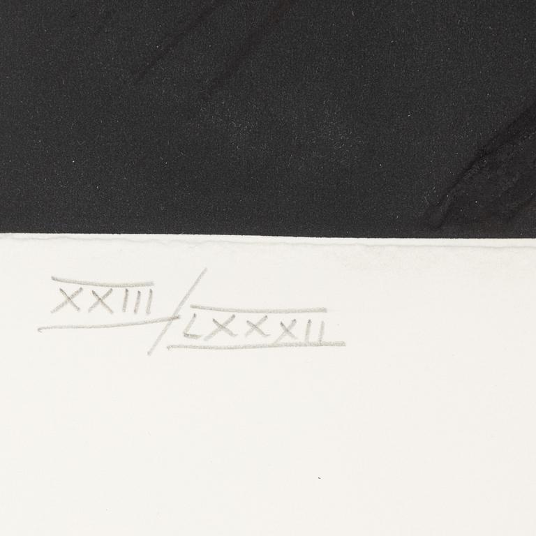 Antoni Tàpies, etching, aquatint and carborundum, signed and numbered XVII/LXXXII.