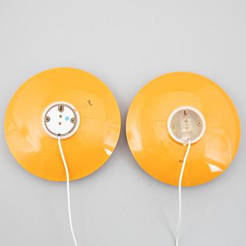 Olle Alberius, a pair of model "6762" wall lights, Rörstrand, Sweden, 1960's/70's.