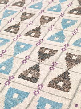 CARPET. "Timglas". Flat weave. 231 x 170,5 cm. Signed SB.