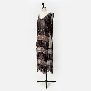 A 1920's sequin embroidered dress.