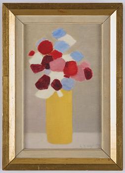 Axel Kargel, Flowers in a yellow vase.