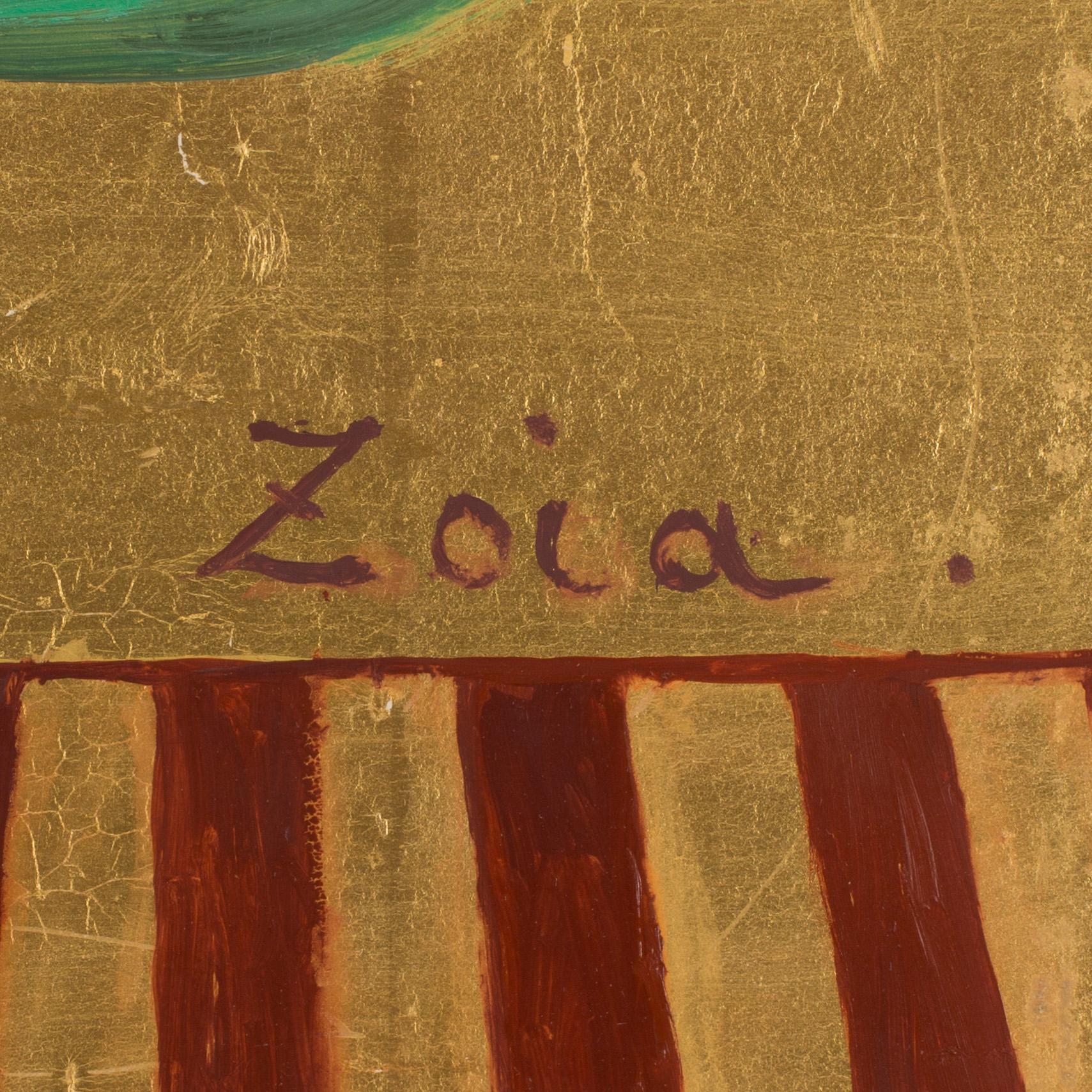 ZOIA KRUKOVSKYA LAGERKRANS, oil on panel, signed.