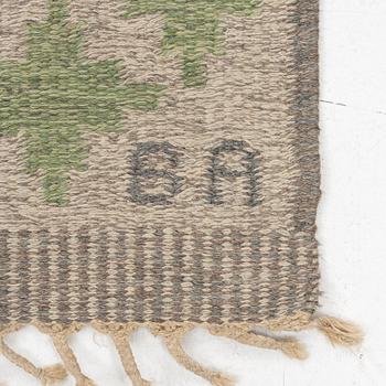 Rug, röllakan, signed BA, approx. 245 x 171 cm.