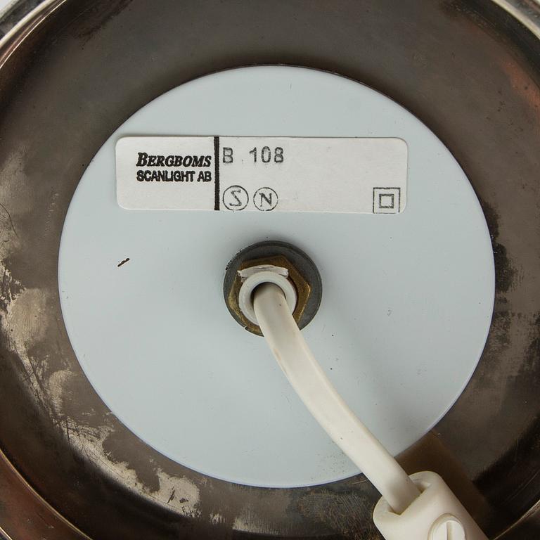 Bordslampor, ett par, modell "B-108", Bergboms, 1960/70-tal.