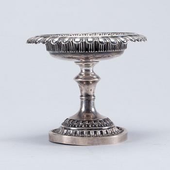 SOCKERSKÅL, silver stämplad 1835, Gustaf Folcker, Stockholm, vikt ca 260 gr.