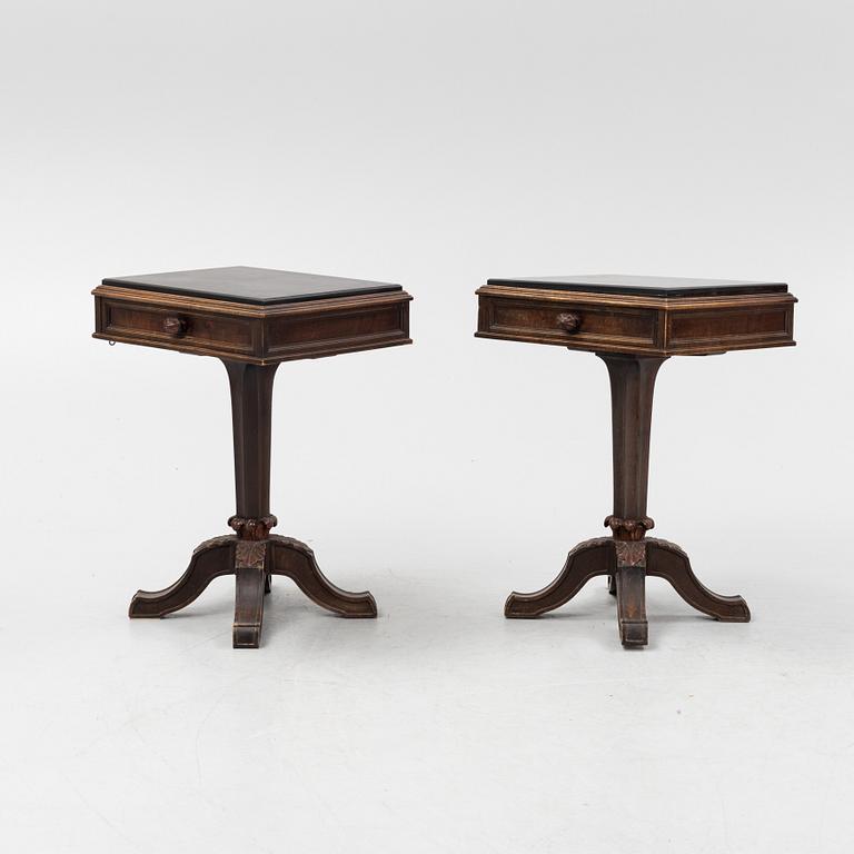 Helge Werner, a pair of bedside tables, early 20th Century.