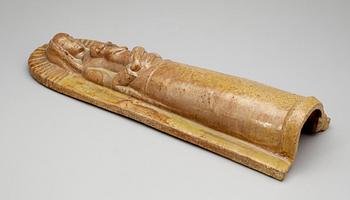 VÄGGPLAKETT, lergods, Allan Ebeling, sign o dat eligt märkning 1938.