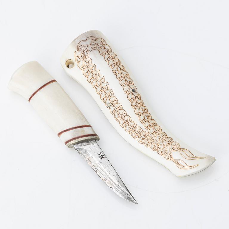 Bertil Fällman jewellery knife in box, signed, 1990s.