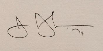 JASPER JOHNS, colour lithographe, signed and numbered 48/49, dated '74.