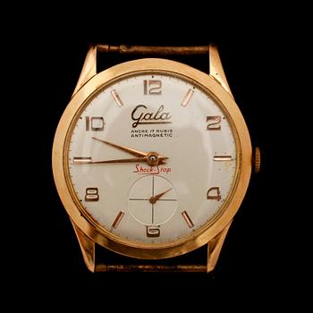 ARMBANDSUR, 18 k guld, Gala, Antimagnetic, Shock-Stop, 1900-talets mitt.