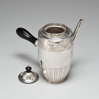 KAFFEKANNA, silver, Köpenhamn, 1903. Total vikt ca 472 g.