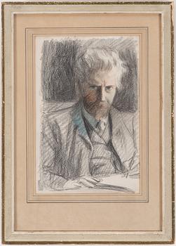 OSCAR BJÖRCK, Pencil and chalk, unsigned, certificate verso.