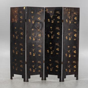 A folding screen, China, mid/second half of the 20th century.