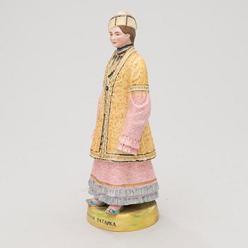 A Russian Kuznetsov bisque porcelain figurine, 1891-1917.