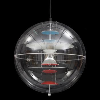 VERNER PANTON, taklampa, "VP-Globe", Frandsen, Danmark, 2000-tal. Höjd 80 cm.