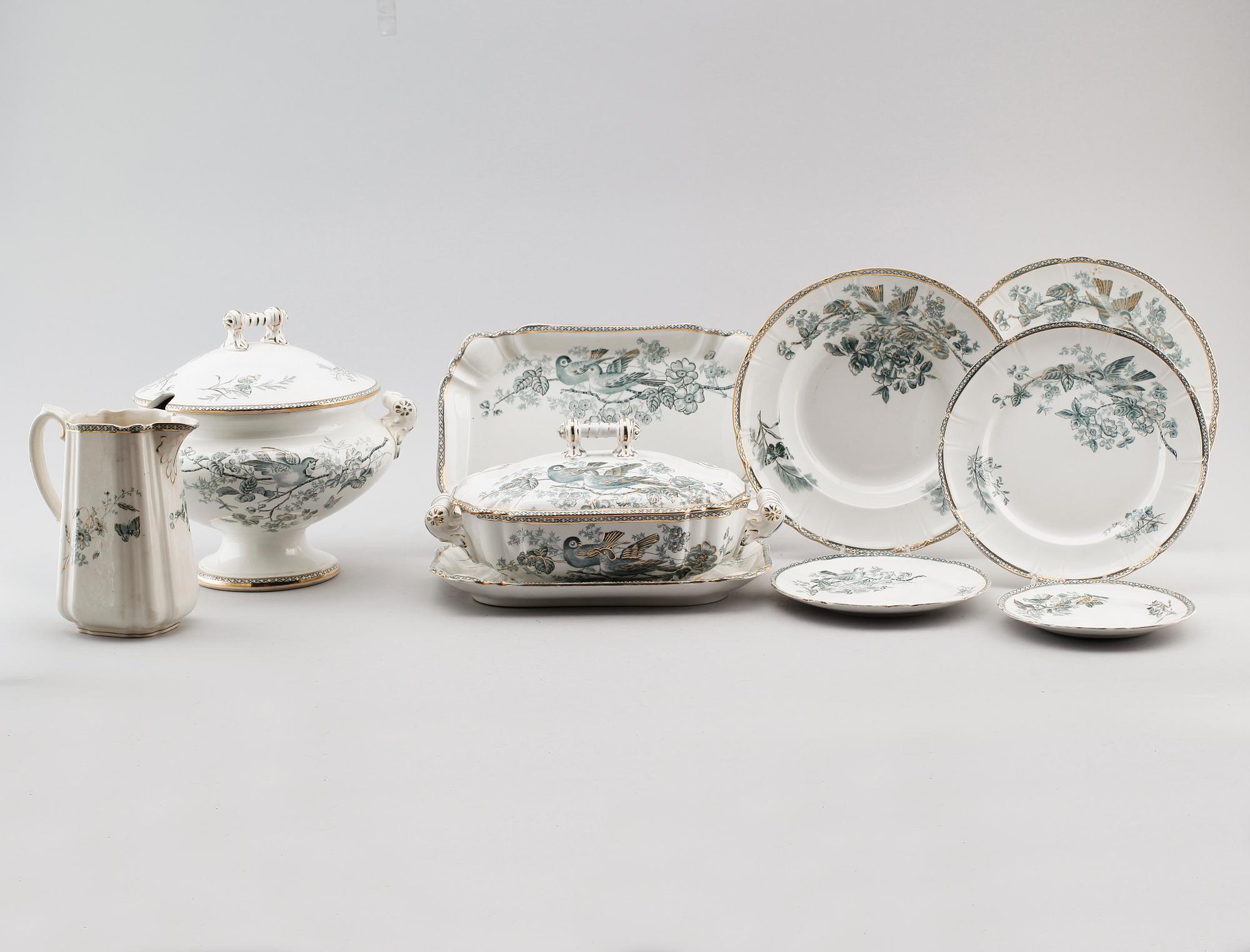 SERVISPORSLIN, 22 delar, Wexiö Guld, omkring år 1900.